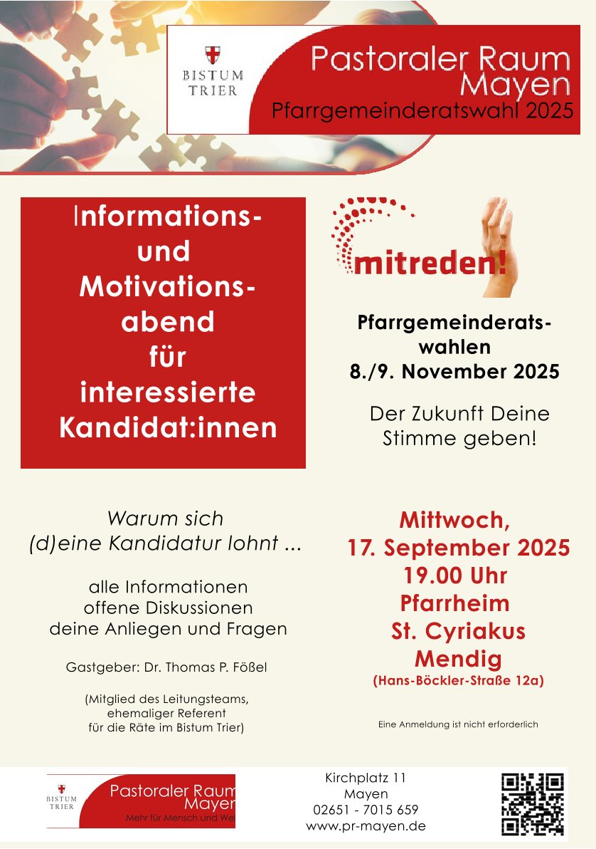 Informationsabend (c) Pastoraler Raum Mayen Informationsabend