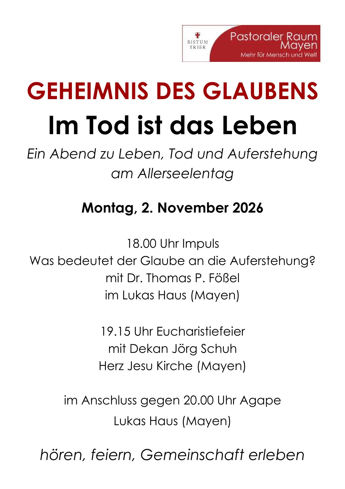 Geheimnis des Glaubens