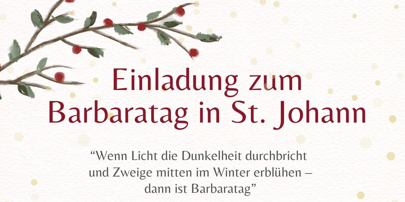 Ankündigung Barbaratag