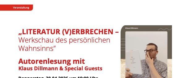 Autorenlesung mit Klaus Dillmann