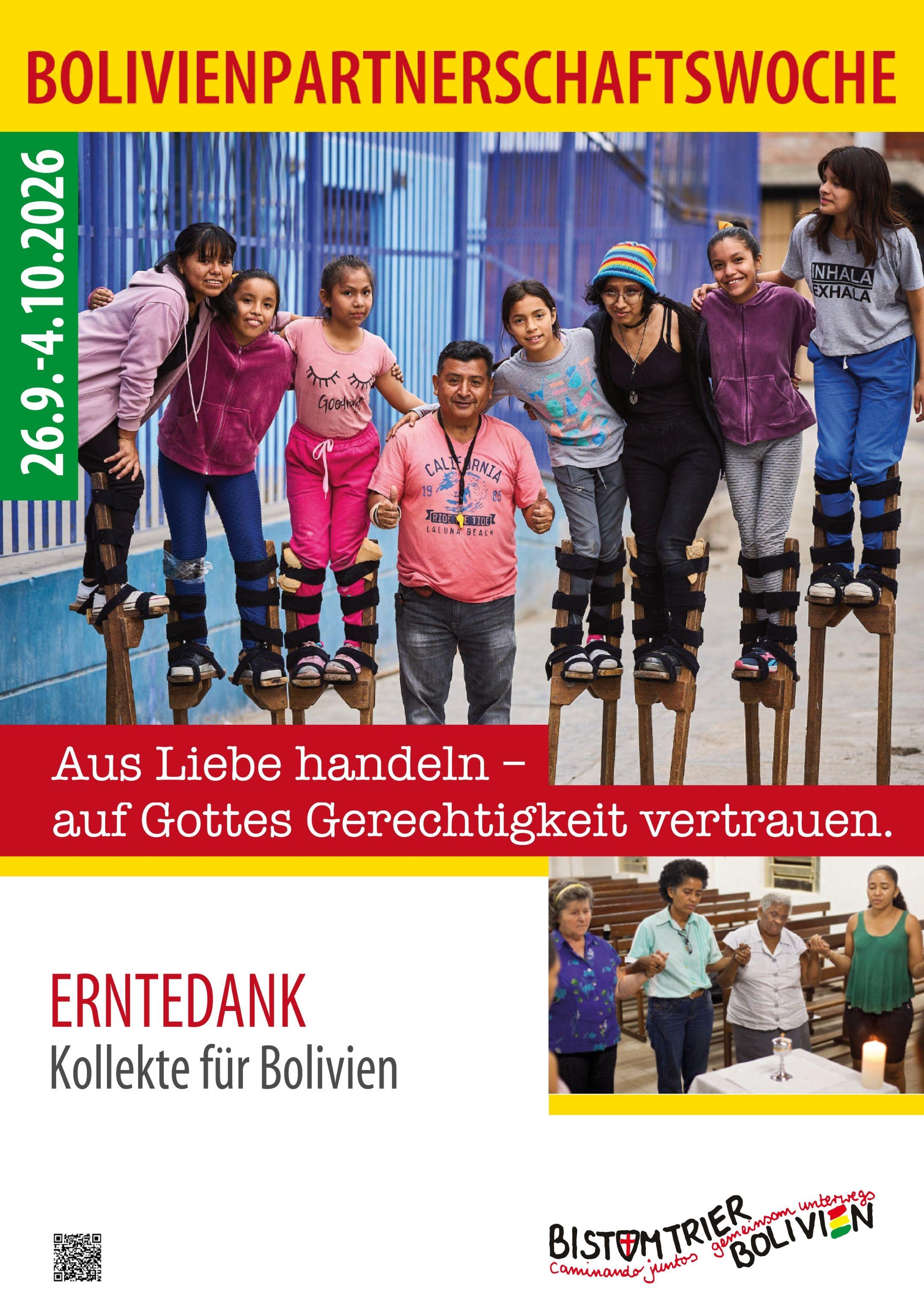 Bolivienpartnerschaftswoche 2026 Plakat 1 (c) Bistum Trier Bolivienpartnerschaftswoche 2026 Plakat 1