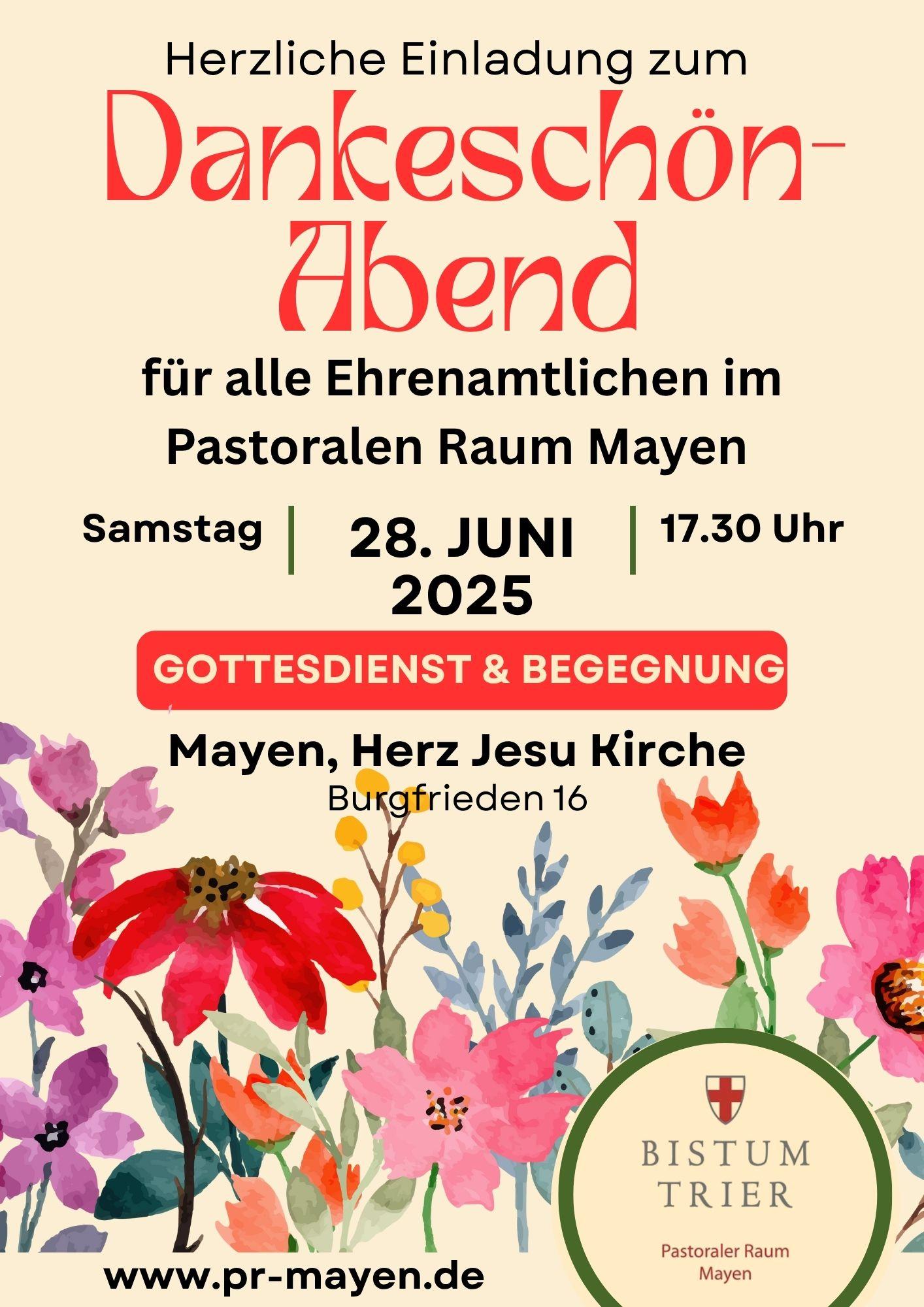 Dankeschön 28.06.2025 (c) Pastoraler Raum Mayen Dankeschön 28.06.2025