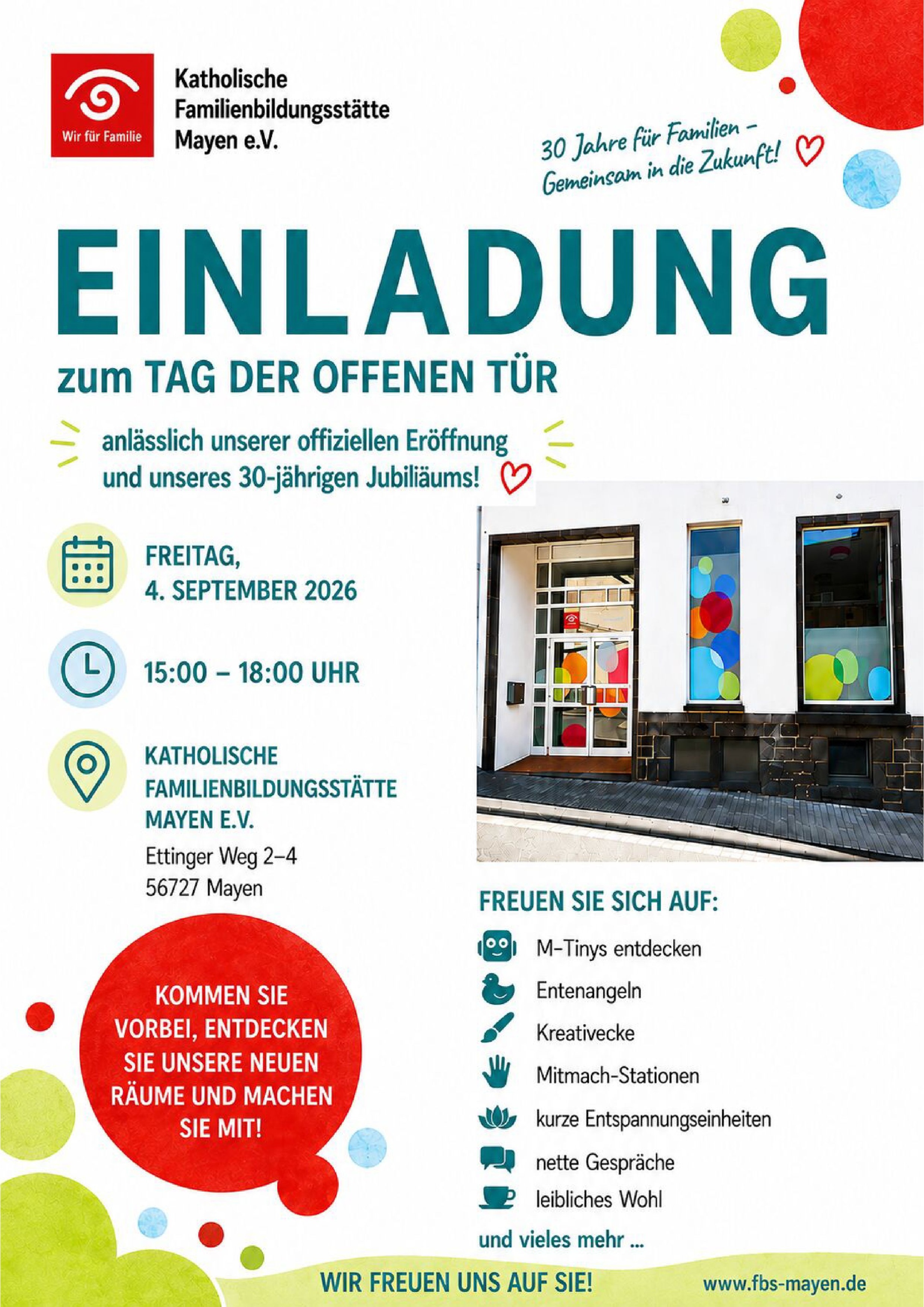 Einladung zum Tag der offenen Tür