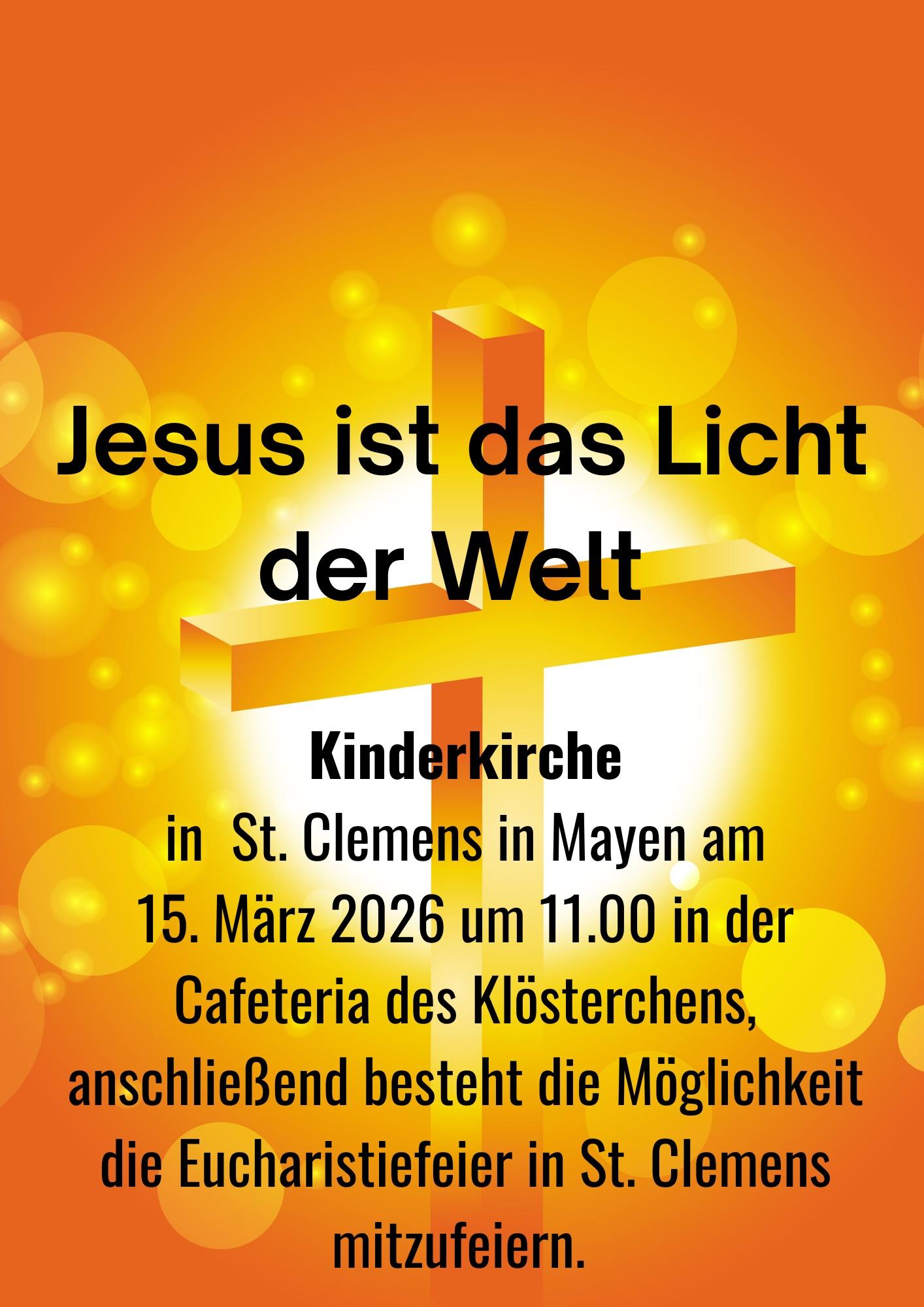 Kinderkirche - Jesus ist das Licht der Welt