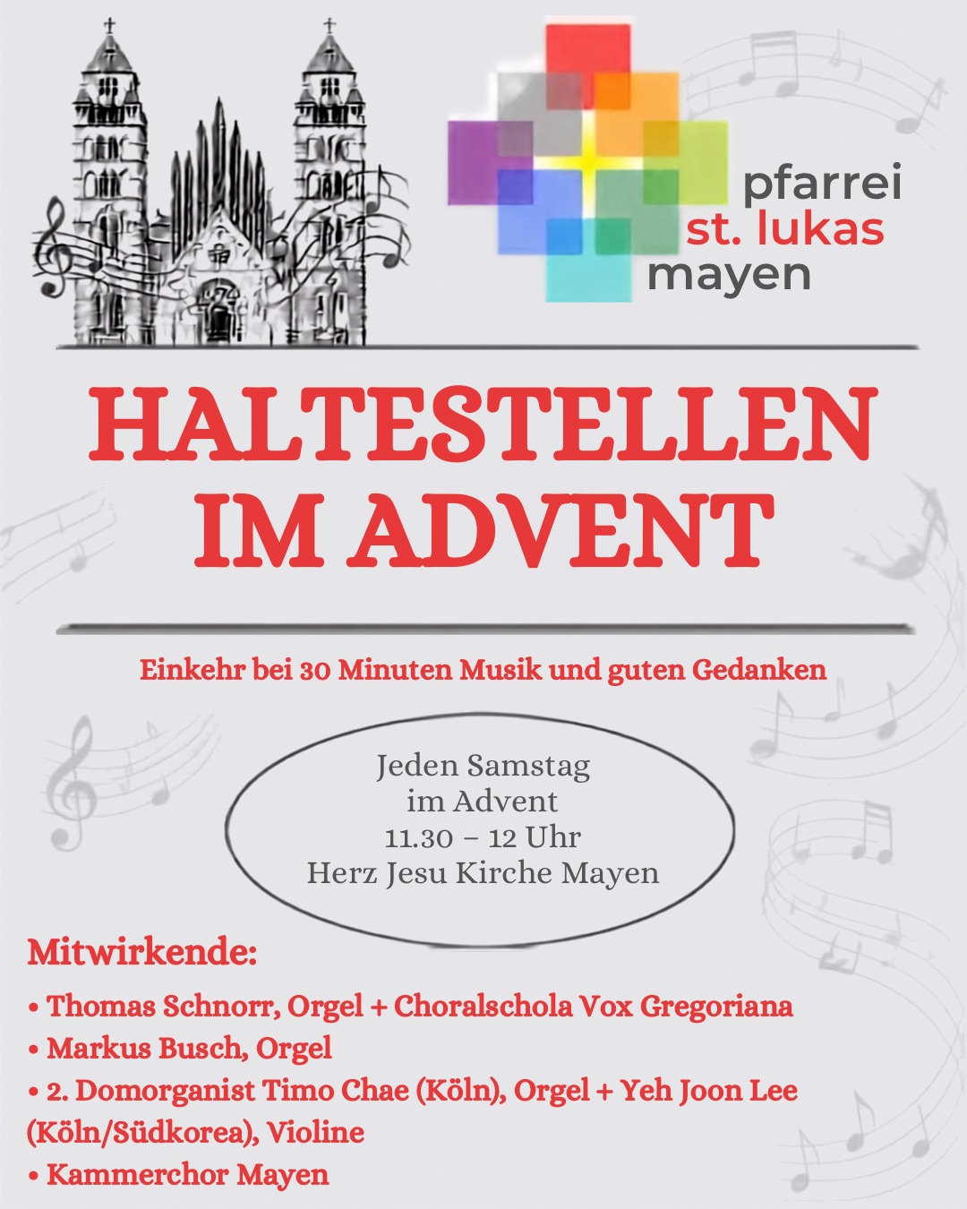 Plakat Haltestellen Advent Herz Jesu; Allgemein