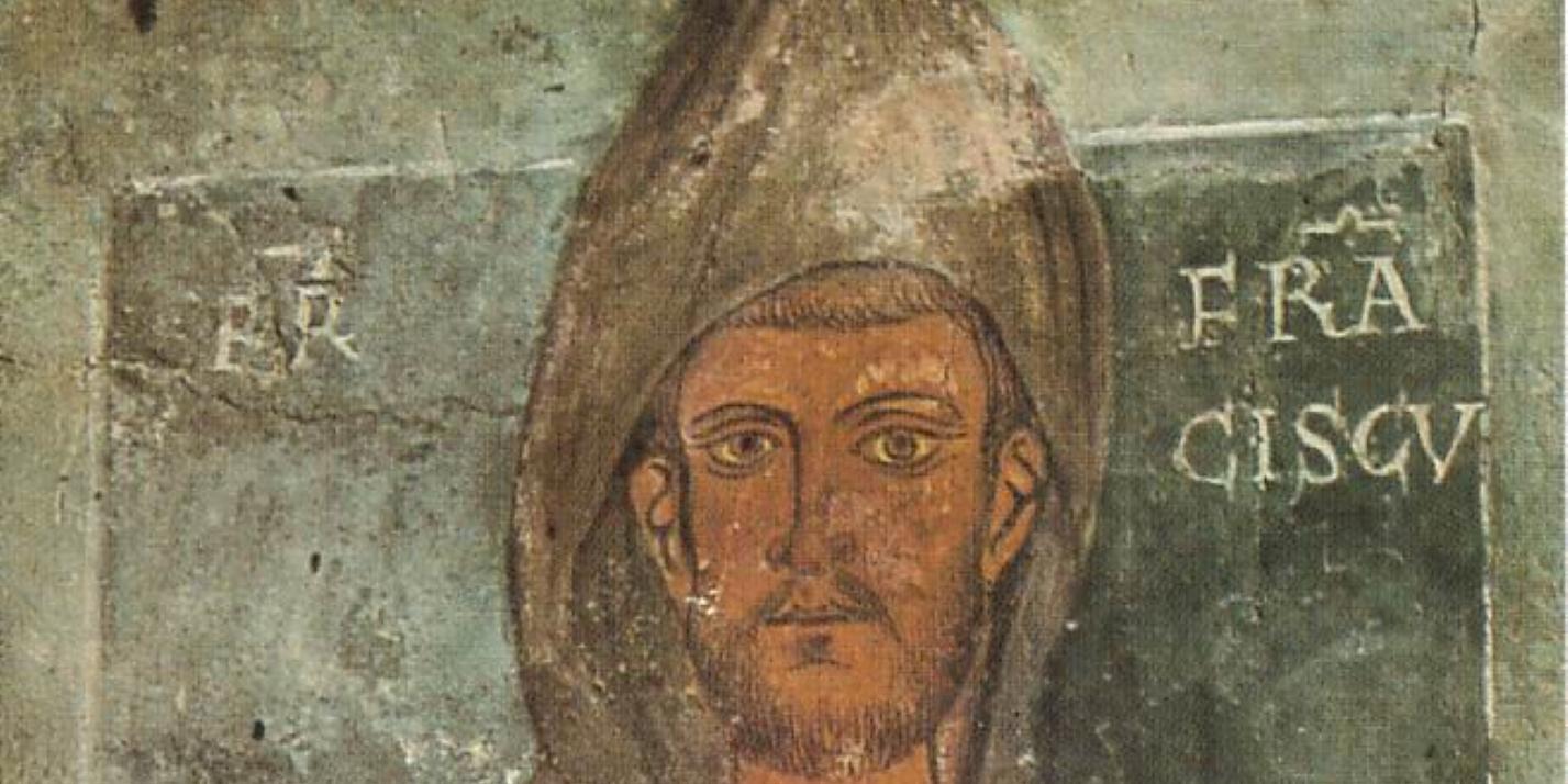Franziskus von Assisi, Fresko im Sacro Speco (Subiaco, Italien), 13. Jahrhundert