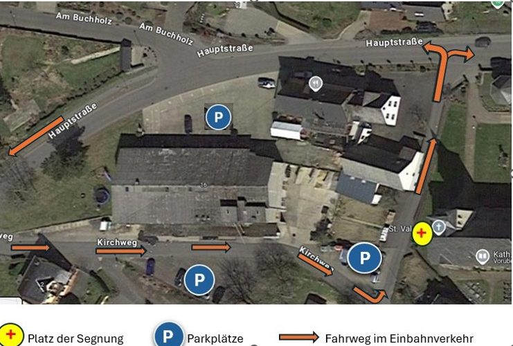 Weg der Fahrzeugsegenung