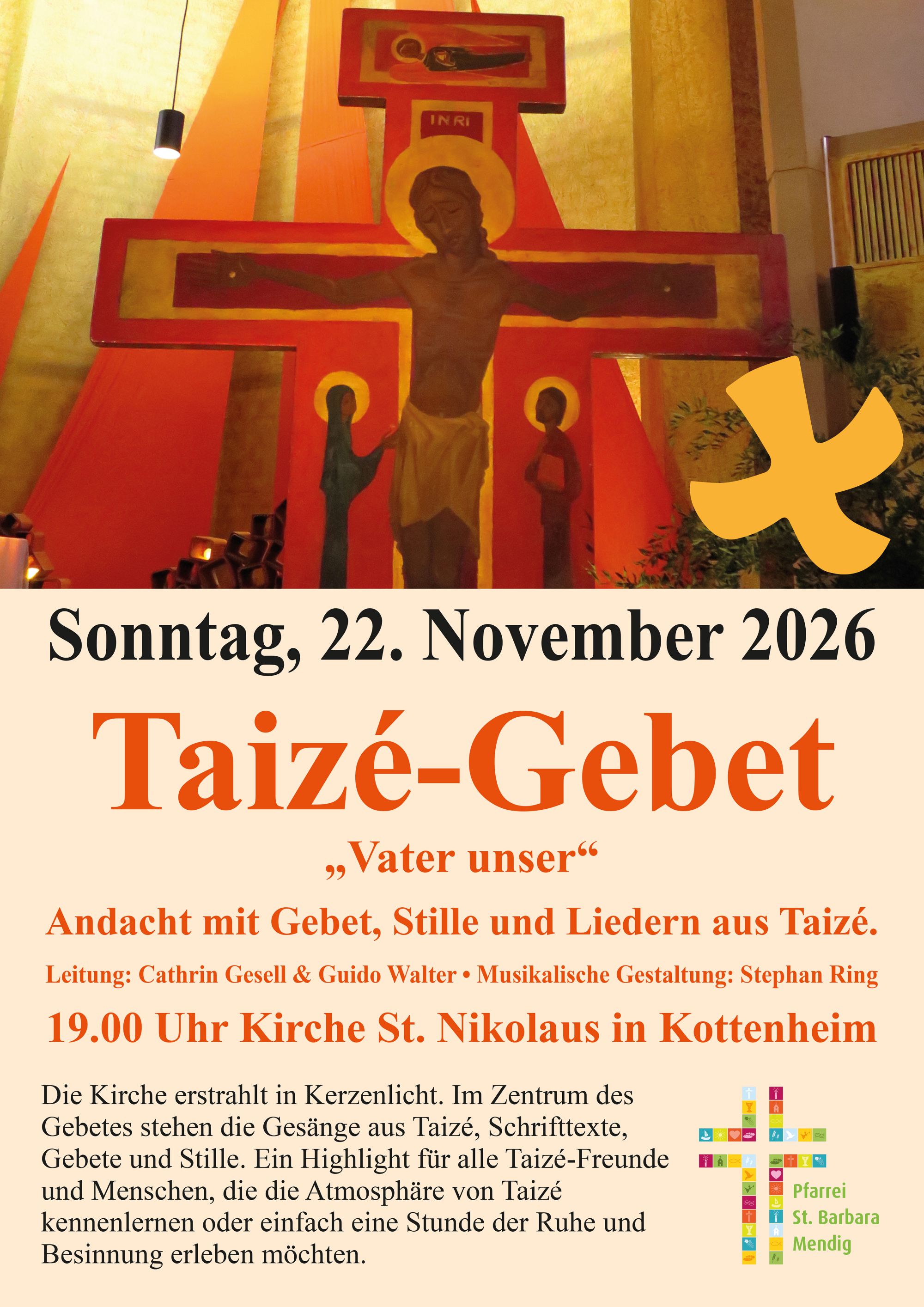 Taizégebet Kottenheim November 2026