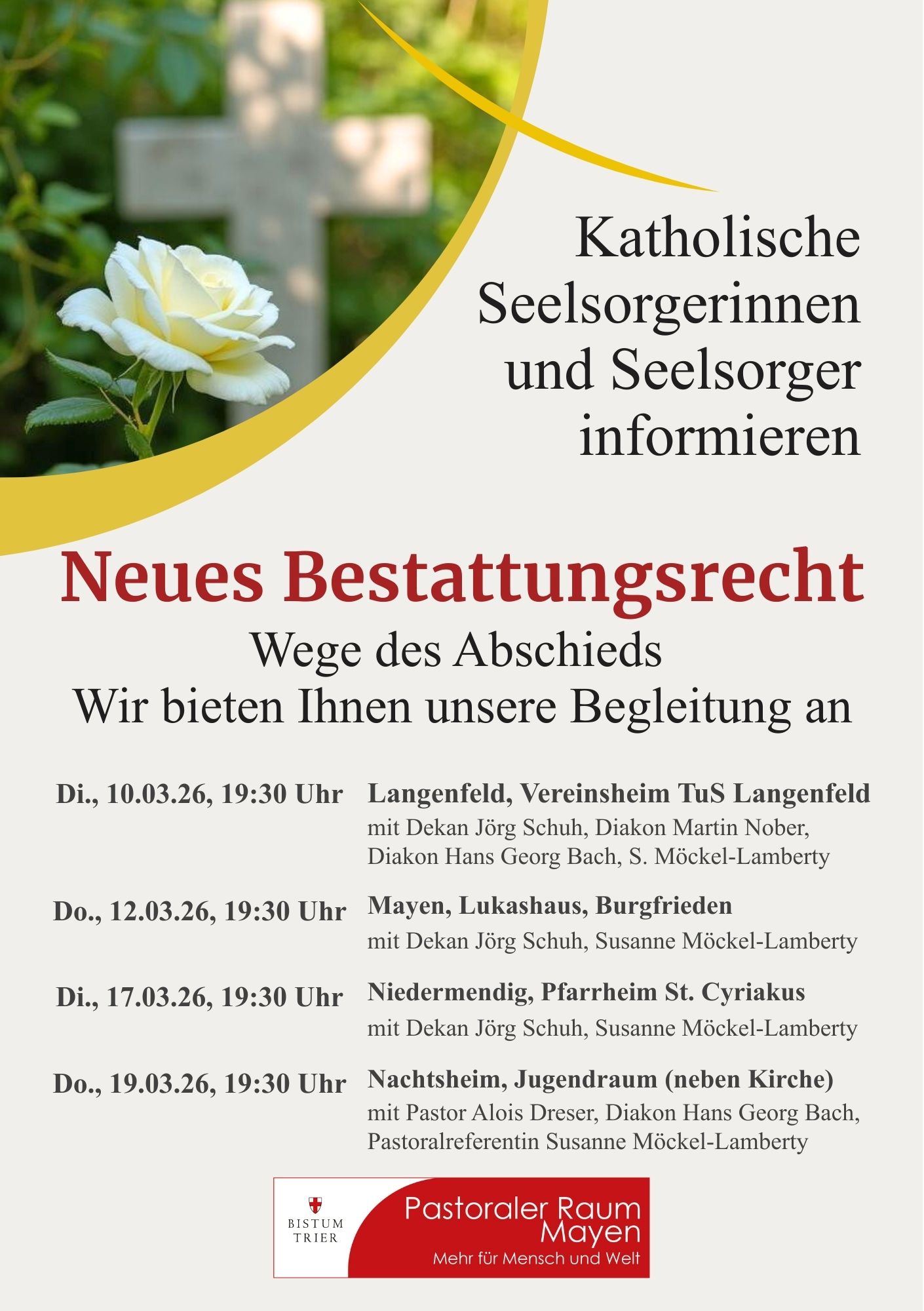 Veranstaltungen zum neuen Bestattungsrecht